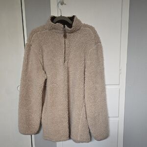 C.C Tan Sherpa Pullover with pockets